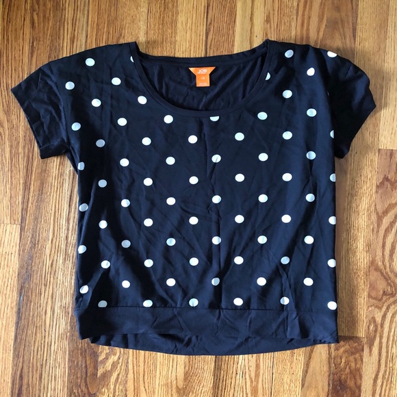 Black w/ white polka dot front top. - Picture 1 of 5